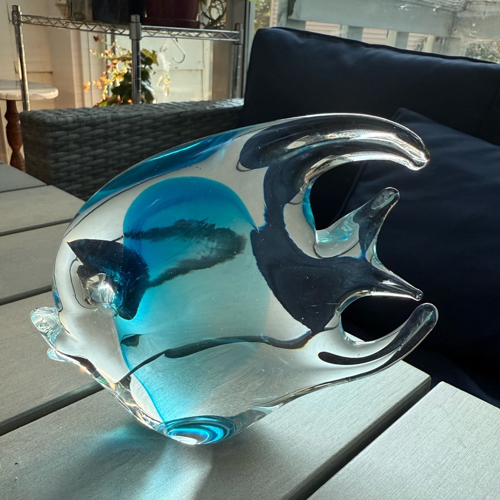 Murano Style glass angel fish